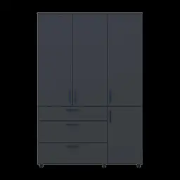 Шафа для одягу Doros Торн Антрацит 3 ДСП/3Ш (полиці) 135х51.6х200 (44900494) - мініатюра 9