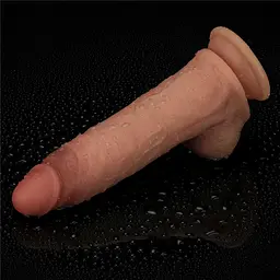 Фалоімітатор - Sliding Skin Pro Dual Layer Silicone Dong 8.5" Flesh #1 - мініатюра 2