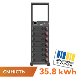 Акумулятор LP LiFePO4 Battery HVM 358,4V 100Ah (35840 Wh) BMS 125А AB Lrack black - мініатюра 2
