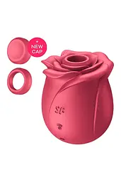Вакуумний стимулятор клітора з вібрацією Satisfyer Pro 2 Classic Rose 7 см (червоний) - мініатюра 11
