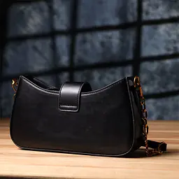 Жіноча елегантна сумка з екошкіри Vintage s_15149 чорна - мініатюра 8