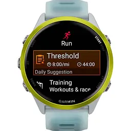 Смарт-годинник Garmin Forerunner 570 47mm Amp Yellow Aluminum with Translucent Whitestone/Turquoise Band (010-02971-01) [138715] - мініатюра 7