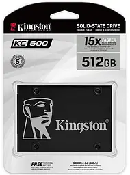 Накопичувач SSD Kingston 2.5" 512GB SATA KC600 teh0014737 - мініатюра 3