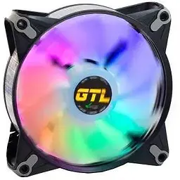 Вентилятор 120 мм GTL Multicolor B1 чорний/білий 120x120x25 мм ARGB підсвічування 800-1600 об/хв 23-32.6 дБ 4-pin