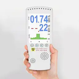 Дозиметр радіації радіометр лічильник гейгера з великим LCD екраном на акумуляторі Meterk Air-02 (100845) - мініатюра 4