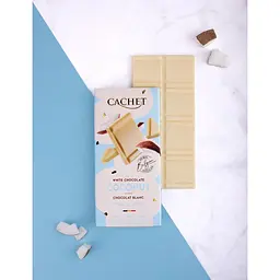 Шоколад Cachet Coconut White білий з кокосом 100 г - мініатюра 2