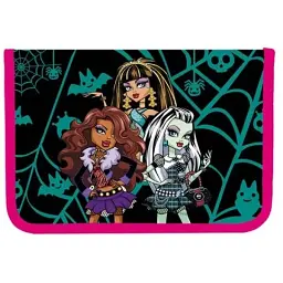 Пенал Monster girls б/н, 1 від., з 2 відворотами+розклад 13, 5х19, 5х3, 5см JO-15053