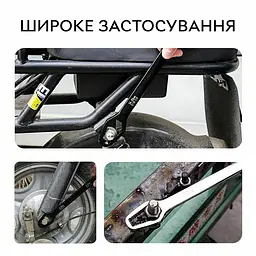 Накидний гайковий ключ Semi універсальний подвійний 8-22 мм чорний - мініатюра 3