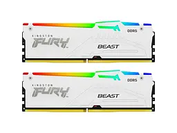 Пам'ять для настільних комп'ютерів Kingston FURY 32 GB (2x16GB) DDR5 6000 MHz Beast RGB EXPO White (KF560C36BWE2AK2-32) - мініатюра 2