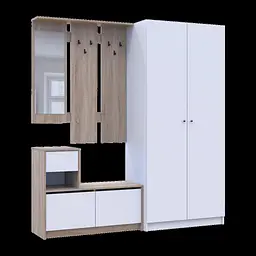 Передпокій Бела та шафа Промо Дуб сонома/Білий 2 ДСП 190х48х204 (42005328) - мініатюра 15