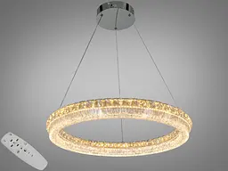 Підвісна LED-люстра Diasha MD6027/600HR для спальні, кухні та вітальні, 95 W, 61 см, 10-18 m2