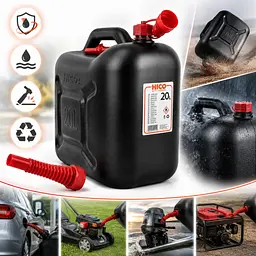 Каністра 20л Пластик HDPE Щільна Для Нафти Продуктів З Лійкою (KAN003) - мініатюра 3