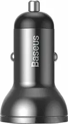 Автомобільний зарядний пристрій Baseus Digital Display Dual USB 4.8A 24W grey (CCBX-0G) - мініатюра 3
