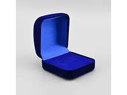 Футляр XUPING Класика для каблучки сережок 42600 синій оксамит 6х3.5см - мініатюра 2