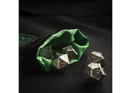 Мішечок для кубиків Q-Workshop Forest Black & green Velour Dice Bag (BFOR202) - мініатюра 4