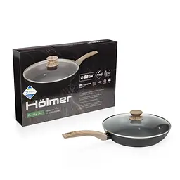 Сковорода Holmer, з кришкою, 28 см (FP-22328-SWMBL Star Chef) - мініатюра 7