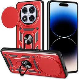 Чохол Ummi Camshield Serge Ring для Xiaomi Redmi Note 14 Pro 5G / Poco X7 Червоний / Red - мініатюра 2