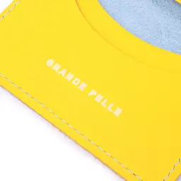 Шкіряна обкладинка на документи комбі двох кольорів Серце Grande Pelle 16707 жовто-блакитна - мініатюра 7