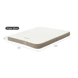 Самонадувний матрац, трьохмісний, із вбудованою помпою Naturehike CNK2450WS040, 250 мм, сірий - мініатюра 2