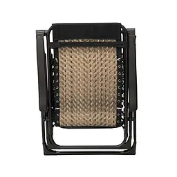 Розкладне крісло шезлонг LEOBRO Zero Gravity Premium Grey Rattan (LB-ZGC-G2-RG) - мініатюра 4
