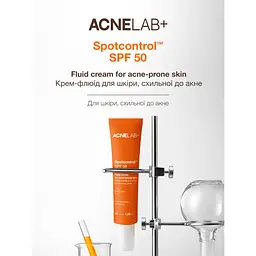Крем-флюїд для шкіри, схильної до акне Spotcontrol SPF 50 Fluid cream for acne-prone skin ACNELAB+ 40 мл - мініатюра 2
