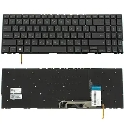 Клавіатура для ноутбука ASUS (UX563 series) rus, black, без фрейму, підсвічування клавіш
