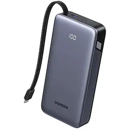 Батарея універсальна Ugreen 20000mAh 45W with Built-in Cable (PB536 55988B)
