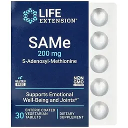 Амінокислота Life Extension SAMe 200 mg, 30 таблеток vit0004081