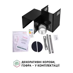 Витяжка декоративна зі склом Perfelli GRASSI 6PWB NERO - мініатюра 10