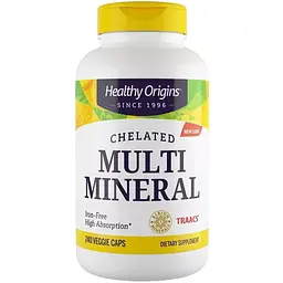 Хелатні мультимінерали без заліза Healthy Origins Chelated Multi Mineral Iron Free 240 вегетаріанських капсул