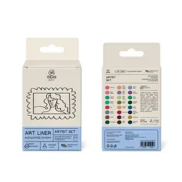 Набір кольорових лінерів, 24 кольори, 24 set Artist set, IDEA10-AL24ARTIST, 99IDEAS - мініатюра 2