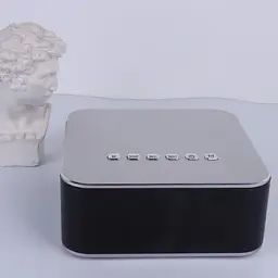Портативна акустика Aspor Bluetooth A660 20 ВТ із дисплеєм срібляста - мініатюра 2