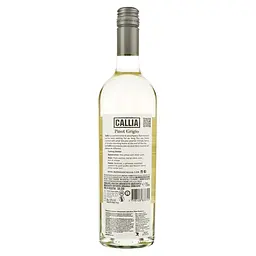 Вино Callia Pinot Grigio, біле, сухе, 13%, 0,75 л (90303) - мініатюра 2
