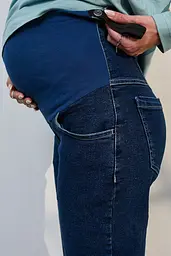Джинси для вагітних Mom Fit для майбутніх мам з регульованим поясом 2XL (52) Leyton Юла Мама синій - мініатюра 6
