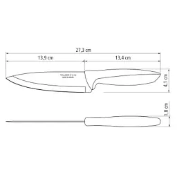 Кухонний ніж Tramontina Plenus Chef, 152 мм, Light Grey (23426/136) - мініатюра 3