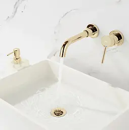 Змішувач для умивальника Rea Lungo Long + Box прихованого монтажу gold REA-B0370, Золотий - мініатюра 10