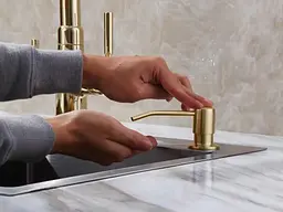 Вбудований диспенсер для рідини Rea 250 мл brushed gold BAT-08001, Золотий - мініатюра 3