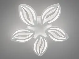 Люстра стельова LED Diasha 8092/5WH, 75W, 3200K-6000K, білий метал, сучасний стиль, смарт з пультом, димером - мініатюра 3
