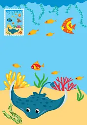 Прості аплікації великими наліпками. Морські пригоди - мініатюра 2