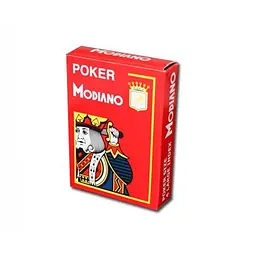 Карти гральні United States Playing Card Company Modiano Poker Cristallo 100% Plastic Jumbo Index (red) (MPC100JR)