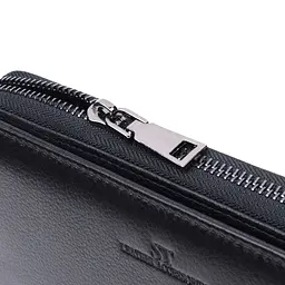 Чоловічий клатч із блоком для карт з натуральної шкіри ST Leather 22694 чорний - мініатюра 5