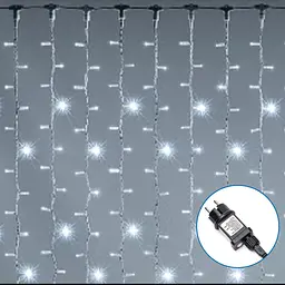 Гірлянда штора біла 1.2 м 120LED IP44