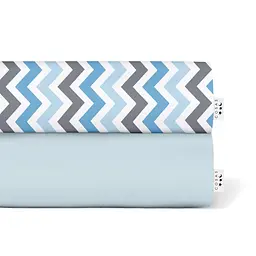 Набір простирадло полуторне 155х240 LIGHT BLUE / ZIG BLUE COSAS (4822052057162)
