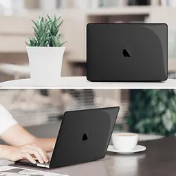 Пластикова накладка HardShell Crystal Case для Apple MacBook Pro 13.3` A1706/A1708/A1989/A2159/A2289/A2251/A2338 Black [105798] - мініатюра 4
