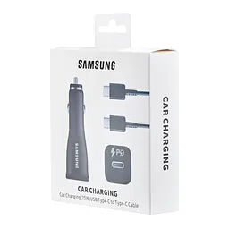 Автомобільний зарядний пристрій Samsung Single Port Car Charger Type-C Port 25W With Cabble Type-C to Type-C High c0py Чорний - мініатюра 2