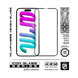 Захисне 3D скло для Apple iPhone 14 Pro, Icon 3D, загартоване, 9H, загартоване скло, повне проклеювання, протиударне, глянсове з олеофобним покриттям, на весь екран, сумісне з чохлами, проста установка, ArmorStandart (ARM61972) - мініатюра 2