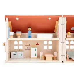 Ляльковий будиночок New Classic Toys з меблями розкладний (10735) - мініатюра 5