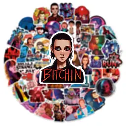 Стікерпак Дуже дивні справи Набір наклейок GeekLand Stranger Things 50 штук - мініатюра 4