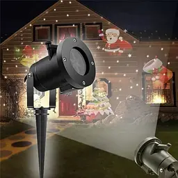 Вуличний лазерний проєктор Star Projector 16F(36) для Різдва, Нового року, Хелловіну з 16 різними слайдами для свят чорний (GR-68_579) - мініатюра 6