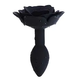 Силіконова анальна пробка 'Rose' від SILICON 11 см Чорний K0633-2 - мініатюра 2